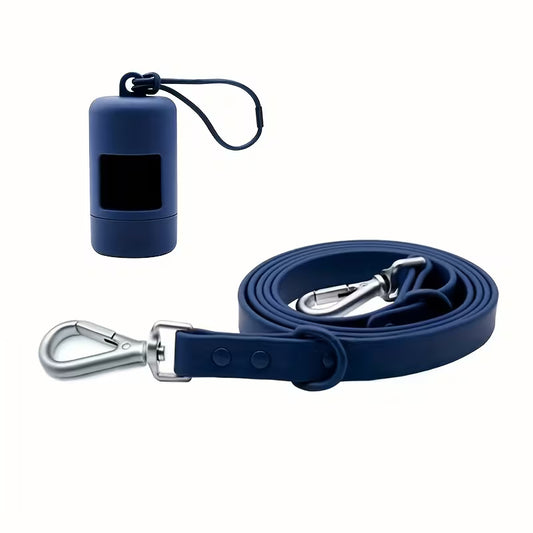 Waterproof Dog Leash + Poop Bag Carrier