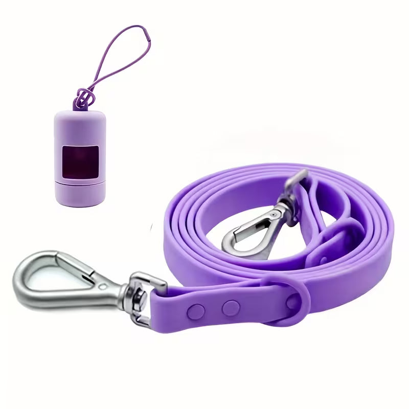 Waterproof Dog Leash + Poop Bag Carrier