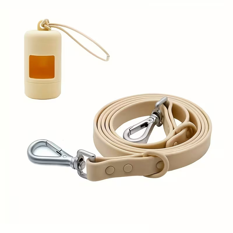 Waterproof Dog Leash + Poop Bag Carrier