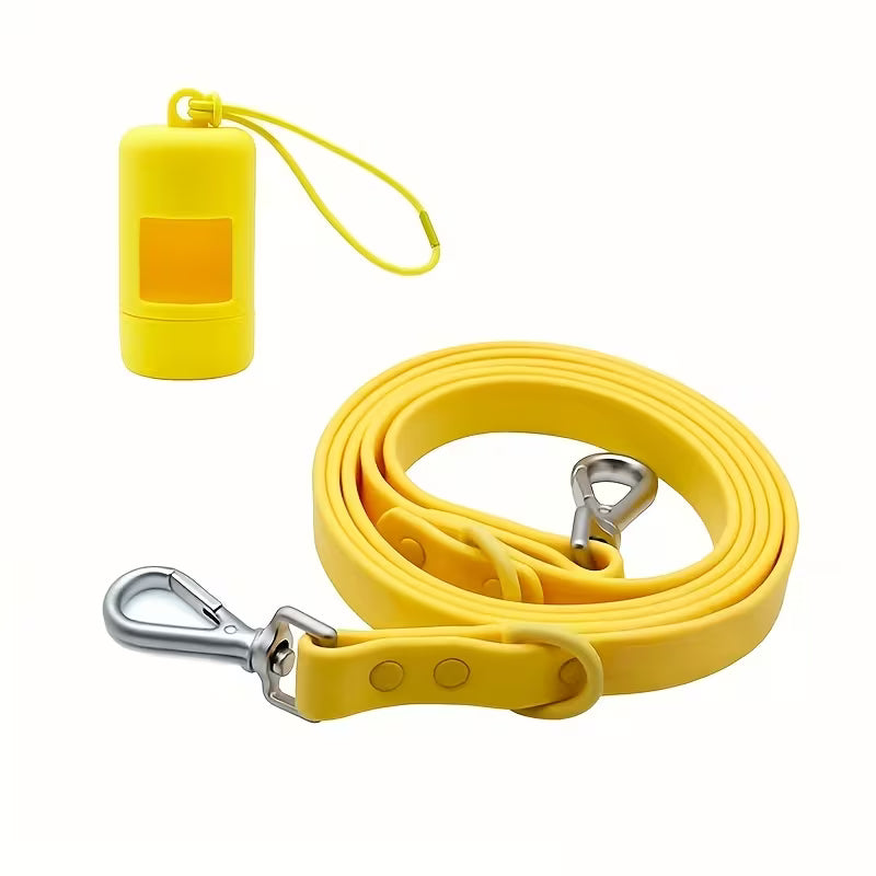 Waterproof Dog Leash + Poop Bag Carrier